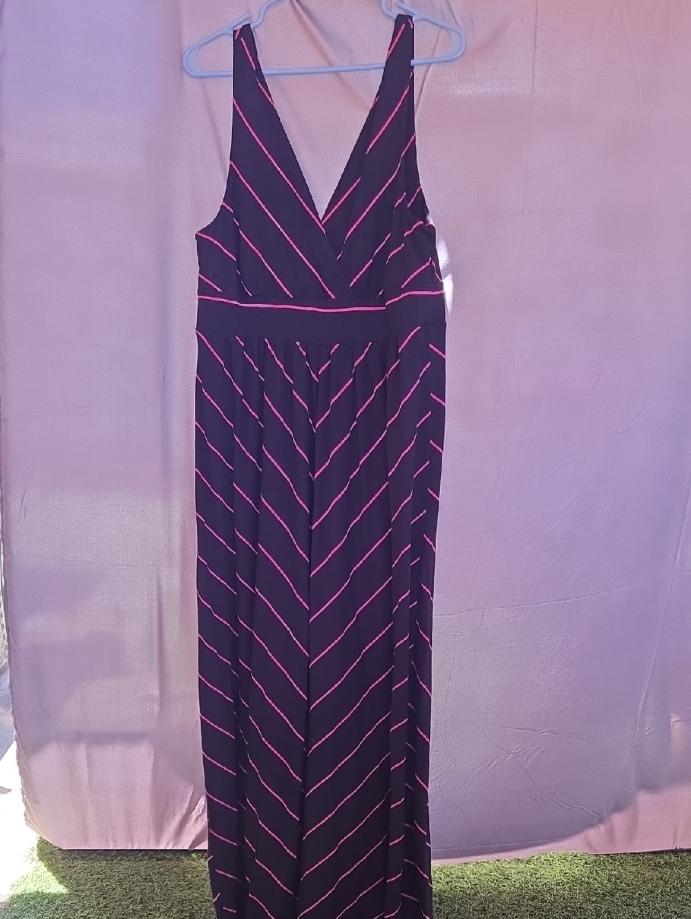 torrid Black Maxi Dress with Pink Stripes